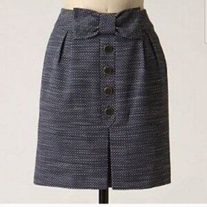 Anthropologie | Leifsdottir Sprightly Tweed Bow Front Skirt 6